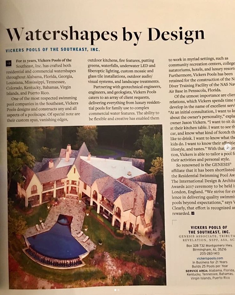 High end pool builder Birmingham Alabama